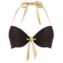 PAMPELONNE Haut de maillot push-up noir/or