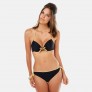 PAMPELONNE Haut de maillot push-up noir/or