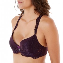  ECAILLE Soutien-gorge ampliforme coque moulée figue