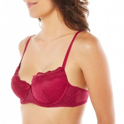 PAPOTAGES Soutien-gorge ampliforme coque moulée bordeaux