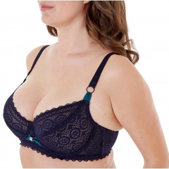 ROME Soutien-gorge grand maintien C, D et E indigo/vert