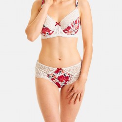ELENA Shorty ivoire/bordeaux