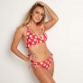 FLORAL Slip de bain rouge
