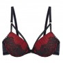 BIG APPLE Soutien-gorge push-up noir/rouge