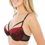 BIG APPLE Soutien-gorge push-up noir/rouge