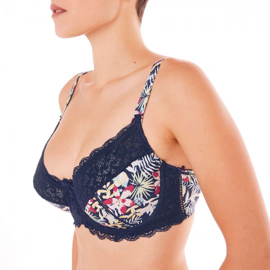 ELENA Soutien-gorge grand maintien marine