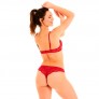 PILE OU FACE Soutien-gorge ampliforme coque moulée rouge