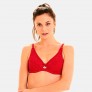 PILE OU FACE Soutien-gorge ampliforme coque moulée rouge