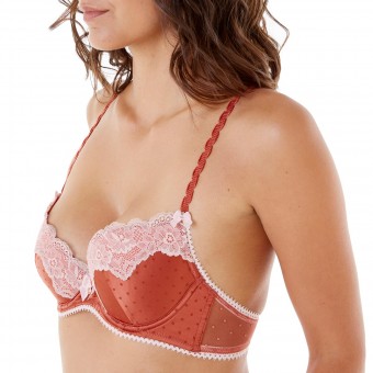 CALAMITY Soutien-gorge ampliforme coque moulée cuivre/creme