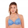 COQUILLAGE Haut de maillot push-up bleu
