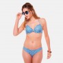COQUILLAGE Haut de maillot push-up bleu