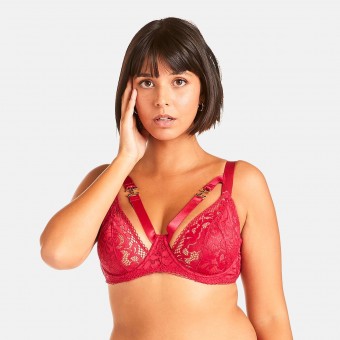 DANGER Soutien-gorge grand maintien bordeaux