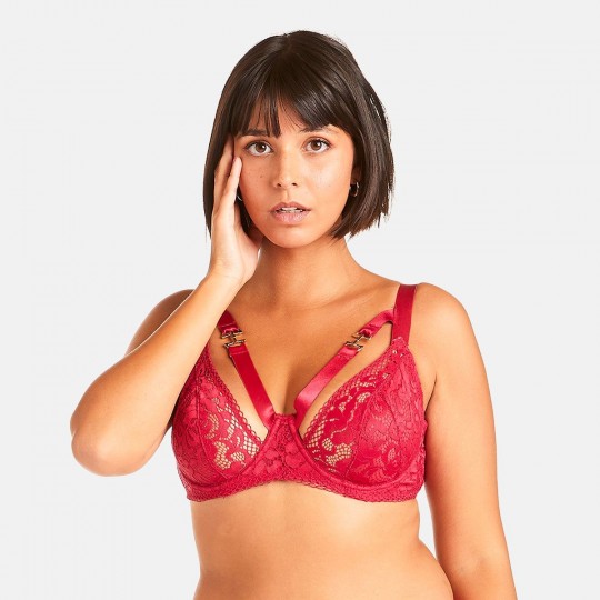 DANGER Soutien-gorge grand maintien bordeaux