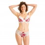 ELENA Soutien-gorge grand maintien ivoire/bordeaux