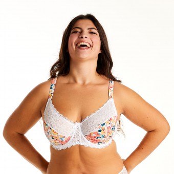 ELENA Soutien-gorge à armatures blanc/orange