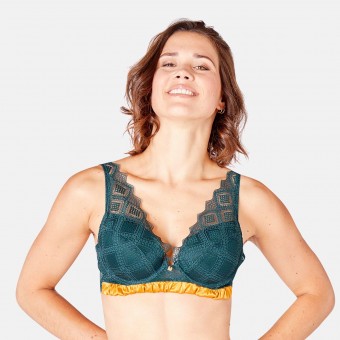 OSLO BY CAMILLE CERF & POMM'POIRE Soutien-gorge ampliforme coque moulée vert oslo