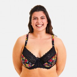 ELENA Soutien-gorge grand maintien noir/jaune