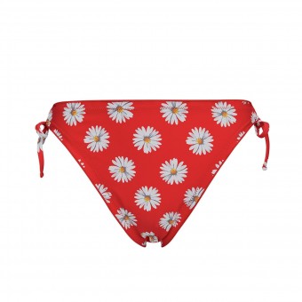 FLORAL Slip de bain rouge