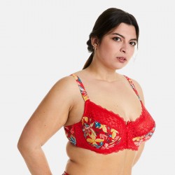 ELENA Soutien-gorge à armatures grand maintien rouge/jaune