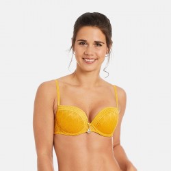 RUCHE Soutien-gorge ampliforme coque moulée jaune