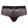 Shorty tanga noir/bordeaux Dressing